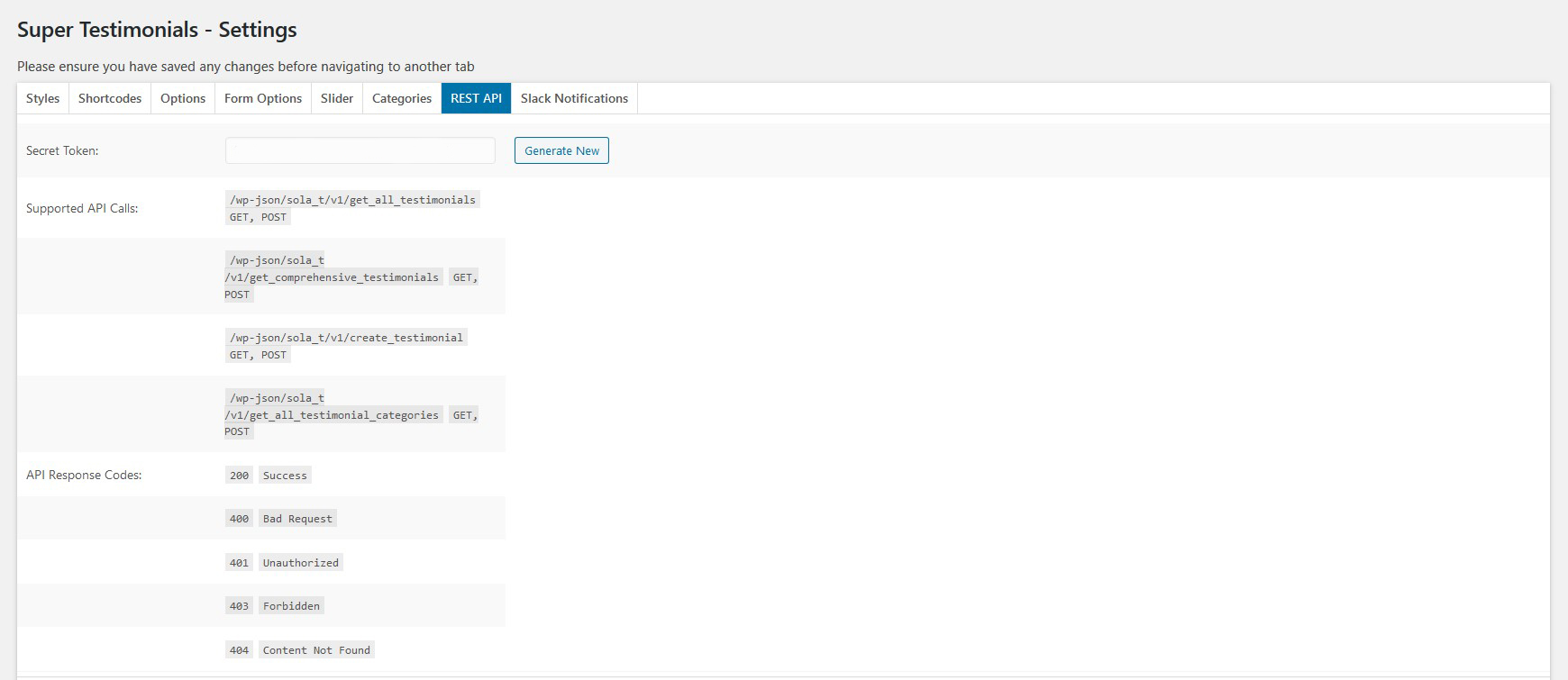 REST API Tab (Pro)