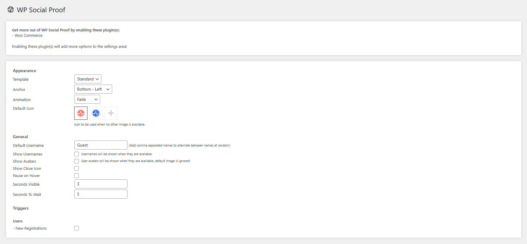 WP Social Proof preview
