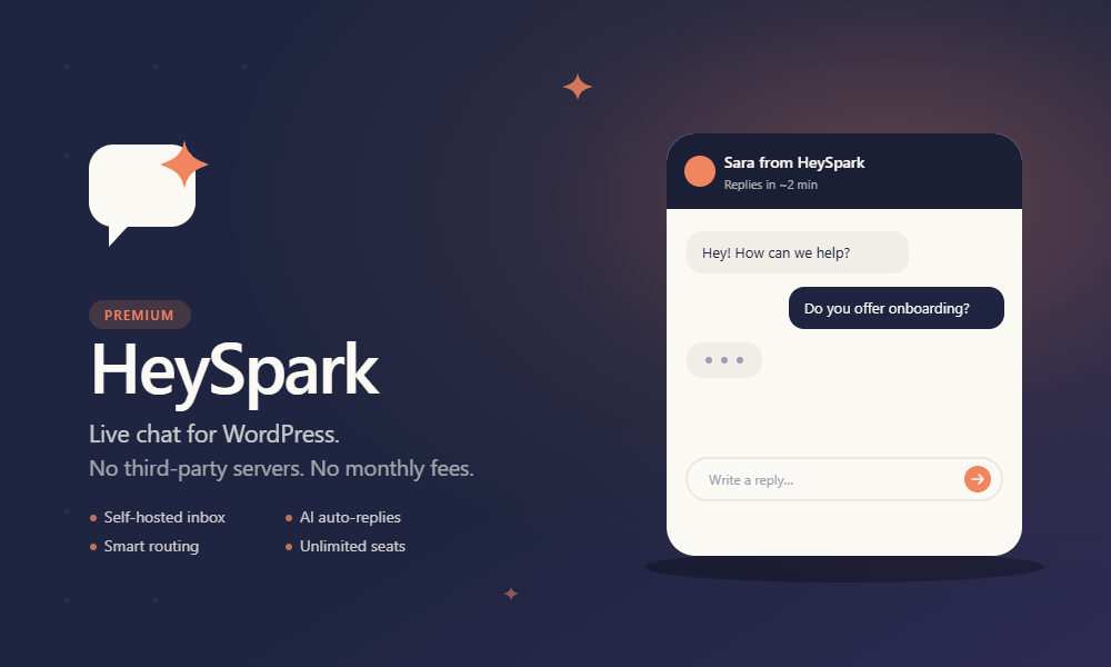 Heyspark WordPress Live Chat Plugin